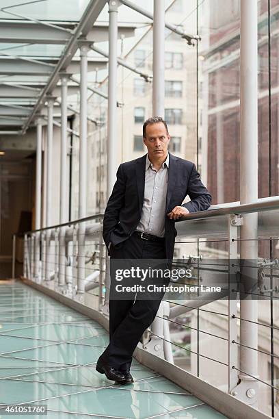Journalist Sebastian Junger is photographed for The London Times on May 23, 2014 in New York City.
