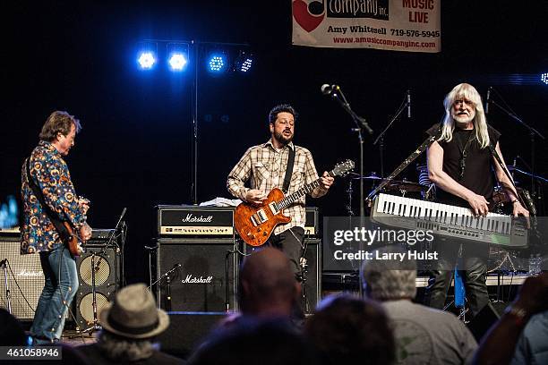 Rick Derringer and Edgar Winter performing with ' The Edgar Winter Group' at the Civic Auditorium in Colorado Springs, Colorado on December 31, 2014.