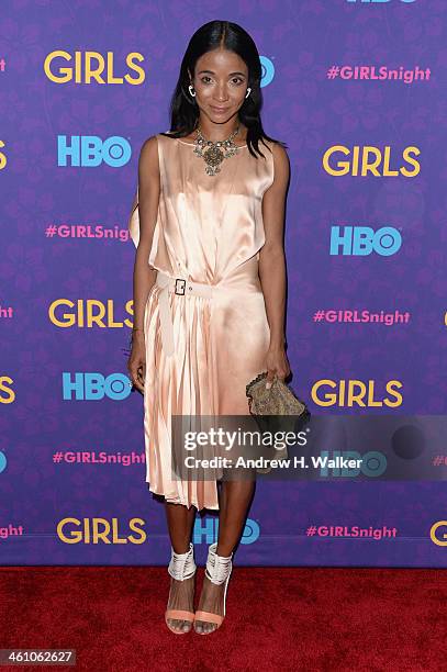 Genevieve Jones attends the "Girls" season three premiere at Jazz at Lincoln Center on January 6, 2014 in New York City.