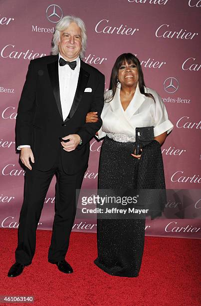 Producer Mark Mitten and Chaz Ebert attend the 26th Annual Palm Springs International Film Festival Awards Gala at the Palm Springs Convention Center...