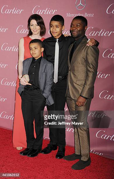 Actor David Oyelowo , wife Jessica Oyelowo, sons Asher Oyelowo and Caleb Oyelowo attend the 26th Annual Palm Springs International Film Festival...