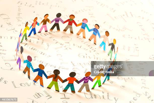 ethnic circle - hold hands circle stock pictures, royalty-free photos & images