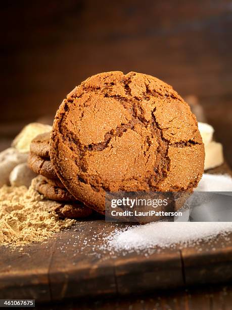 ginger snap cookies - ginger snap stock pictures, royalty-free photos & images