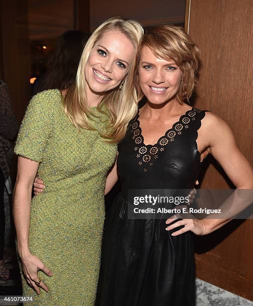 Actors Mircea Monroe and Kathleen Rose Perkins attend the after party for Showtime's celebration of All-New seasons of "Shameless", "House of Cards"...