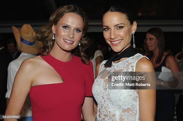 Francesca Cumani and Rachael Finch attend the Opening night event for Magic Millions Raceday on January 6, 2015 on the Gold Coast, Australia.