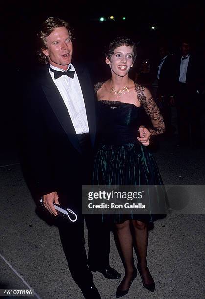 Actor William R. Moses and actress Tracy Nelson attend the Museum of Broadcasting Honors Aaron Spelling After Party on September 7, 1988 at the Four...