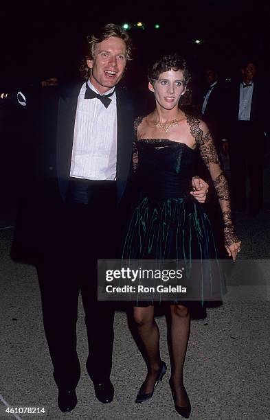 Actor William R. Moses and actress Tracy Nelson attend the Museum of Broadcasting Honors Aaron Spelling After Party on September 7, 1988 at the Four...