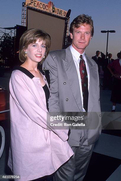 Actress Tracy Nelson and actor William R. Moses attend the NBC Television Affiliates Party on July 15, 1989 at Century Plaza Hotel in Century City,...