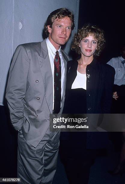 Actor William R. Moses and actress Tracy Nelson attend Julie Andrews One-Woman Concert Tour on July 21, 1989 at the Greek Theatre in Hollywood,...