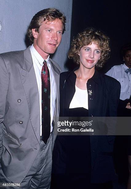Actor William R. Moses and actress Tracy Nelson attend Julie Andrews One-Woman Concert Tour on July 21, 1989 at the Greek Theatre in Hollywood,...