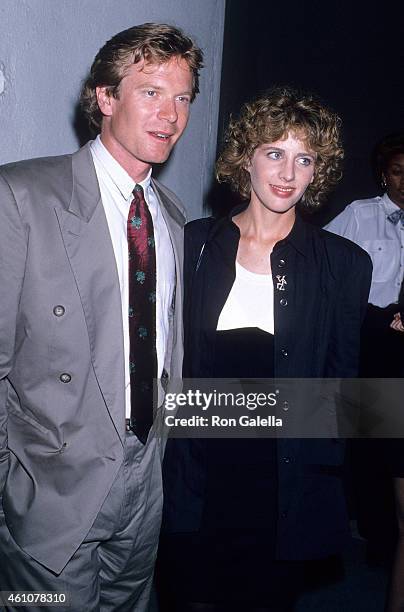 Actor William R. Moses and actress Tracy Nelson attend Julie Andrews One-Woman Concert Tour on July 21, 1989 at the Greek Theatre in Hollywood,...