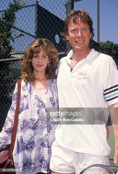 Actress Tracy Nelson and actor William R. Moses attends the Sxith Annual Celebrity Tennis Classic to Benefit the Make-A-Wish Foundation on August 11,...