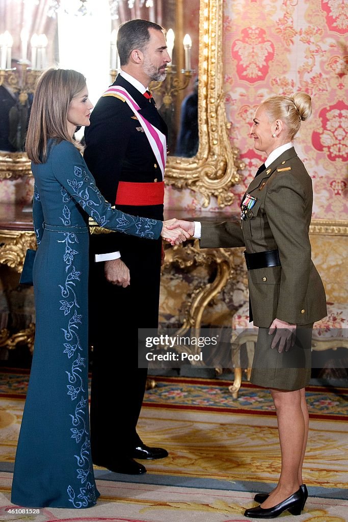 Spanish Royals Celebrate New Year's Military Parade 2015