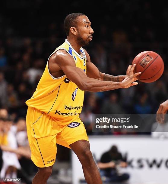 Dru Joyce of Braunschweig in action during the Bundesliga basketball game between Basketball Loewen Braunschweig and Artland Dragons on January 3,...