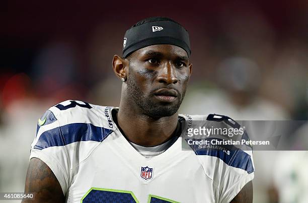 Wide receiver Ricardo Lockette of the Seattle Seahawks on the sidelines during the NFL game against the Arizona Cardinals at the University of...