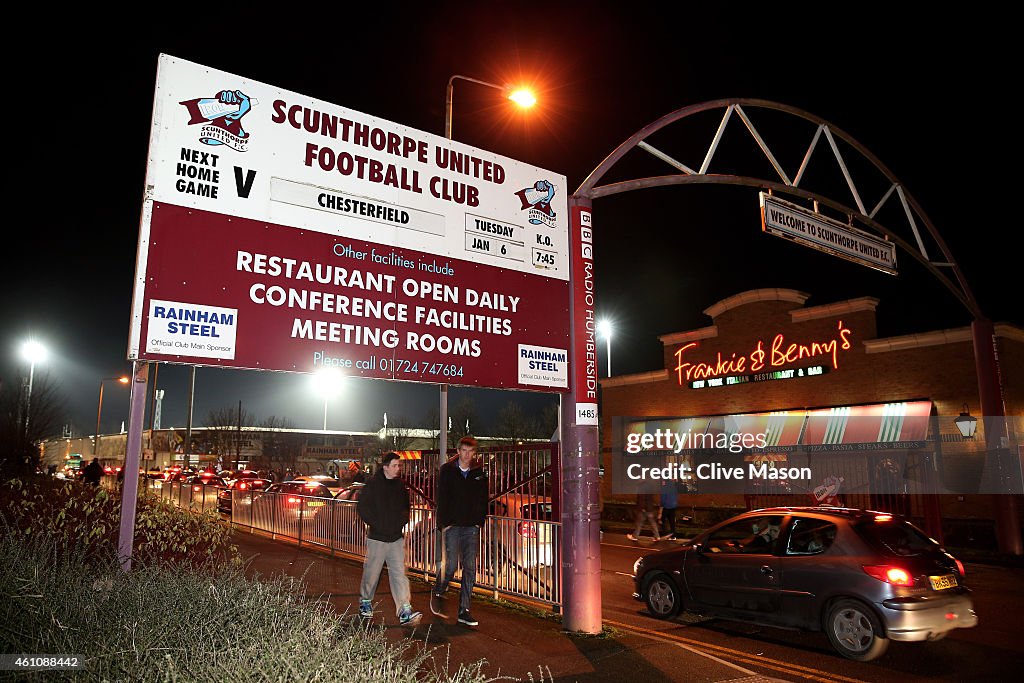 Scunthorpe United v Chesterfield FC - FA Cup Third Round