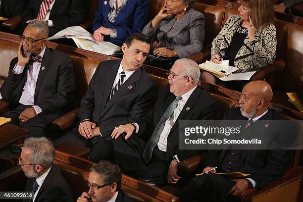 Rep. Darrell Issa joined Democratic members of the House of Representatives Rep. Bobby Rush , Rep. Gerry Connolly and Rep. Alcee Hastings during the...