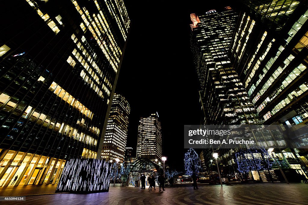 Winter Lights Exhibition At Canary Wharf
