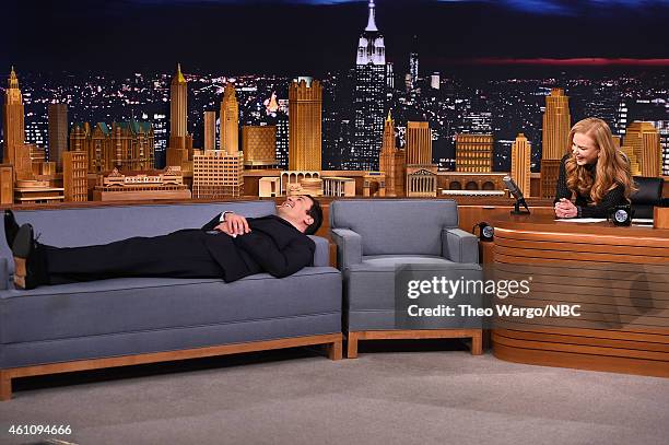 Nicole Kidman Visits "The Tonight Show Starring Jimmy Fallon" at Rockefeller Center on January 6, 2015 in New York City.