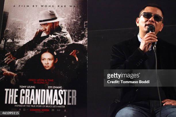 Director Kar Wai Wong attends the "The Grandmaster" special screening and Q&A held at American Cinematheque's Egyptian Theatre on January 6, 2014 in...