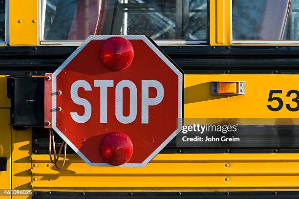 Bus Out Sign School Bus Stop Sign Out Photos and Premium High Res Pictures - Getty ...