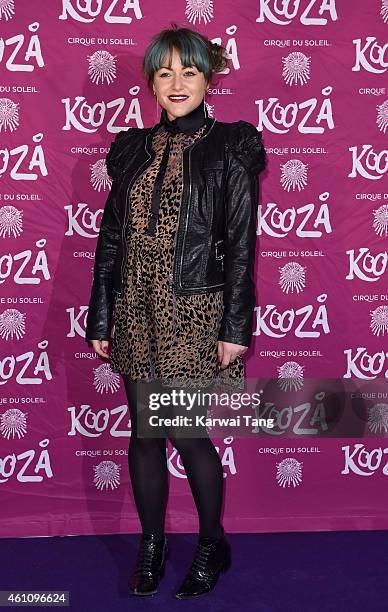 Jaime Winstone attends the VIP performance of "Kooza" by Cirque Du Soleil at Royal Albert Hall on January 6, 2015 in London, England.