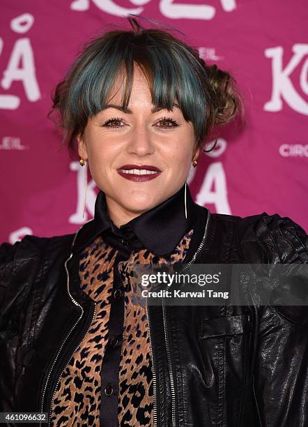 Jaime Winstone attends the VIP performance of "Kooza" by Cirque Du Soleil at Royal Albert Hall on January 6, 2015 in London, England.