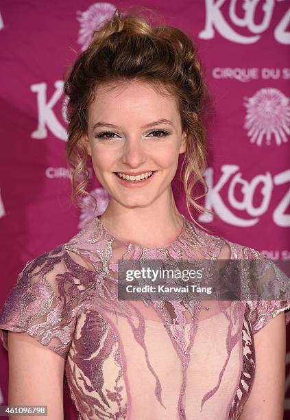 Dakota Blue Richards attends the VIP performance of "Kooza" by Cirque Du Soleil at Royal Albert Hall on January 6, 2015 in London, England.