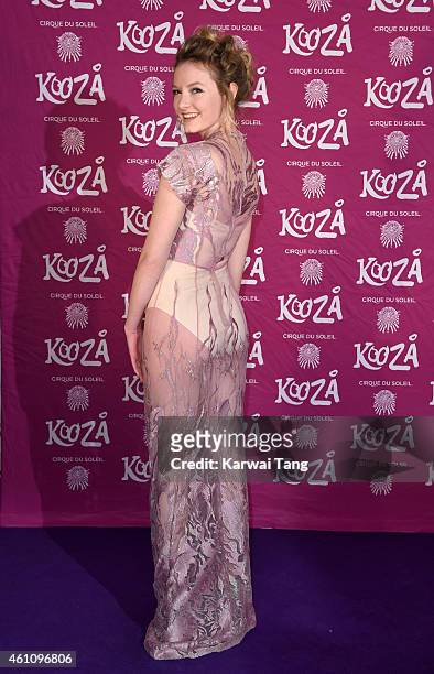Dakota Blue Richards attends the VIP performance of "Kooza" by Cirque Du Soleil at Royal Albert Hall on January 6, 2015 in London, England.