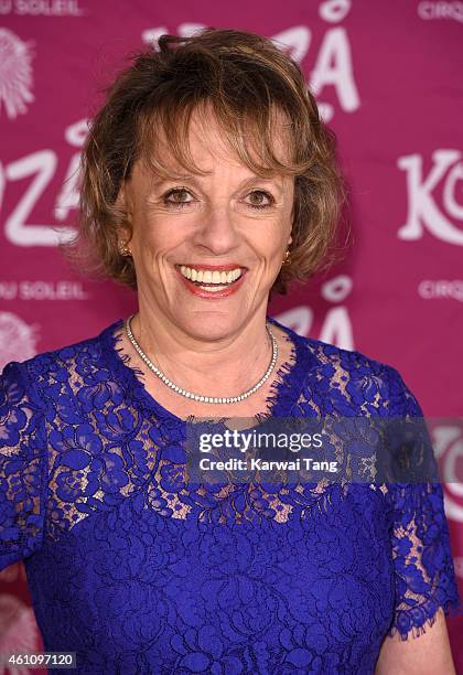 Esther Rantzen attends the VIP performance of "Kooza" by Cirque Du Soleil at Royal Albert Hall on January 6, 2015 in London, England.