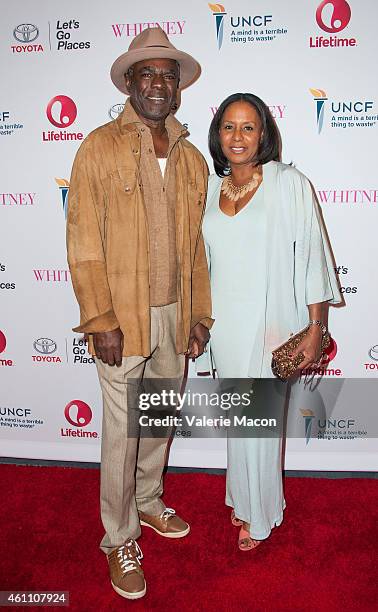 Actor Glynn Turman and Jo-An Turman arrive at the Premiere Of Lifetime's "Whitney" at The Paley Center for Media on January 6, 2015 in Beverly Hills,...