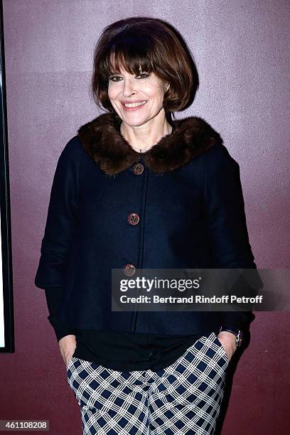 Actress Fanny Ardant attends the 'Chic !' Paris Premiere at Gaumont Marignan Cinema on January 6, 2015 in Paris, France.