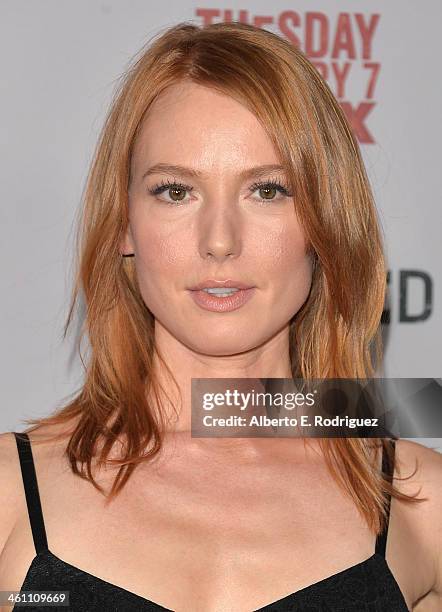 Actress Alicia Witt arrives to the Season 5 premiere of FX's "Justified" at DGA Theater on January 6, 2014 in Los Angeles, California.