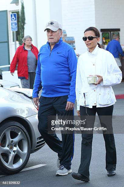 Robert Duvall and wife Luciana Pedraza are seen on January 06, 2015 in Los Angeles, California.