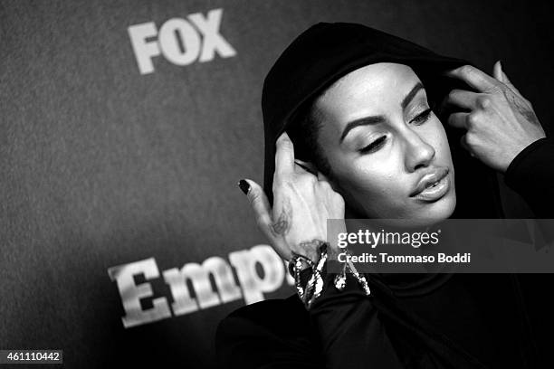 Model AzMarie Livingston attends the red carpet premiere of "Empire" held at ArcLight Cinemas Cinerama Dome on January 6, 2015 in Hollywood,...