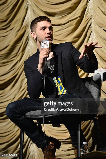 Xavier Dolan attends the Film Independent at LACMA screening and Q&A of "Mommy" at Bing Theatre At LACMA on January 6, 2015 in Los Angeles,...