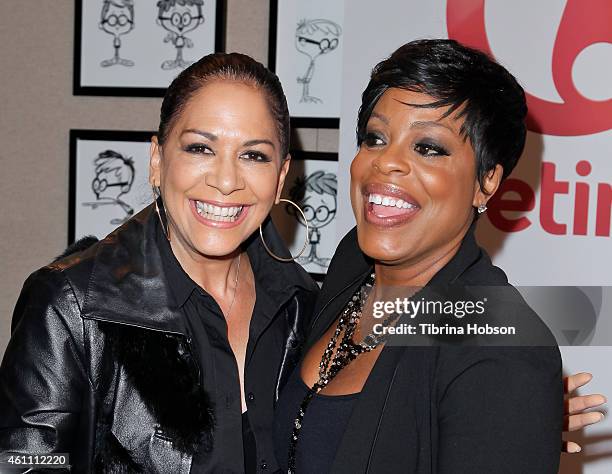 Sheila E. And Niecy Nash attend the world premiere of Lifetime's 'Whitney' at The Paley Center for Media on January 6, 2015 in Beverly Hills,...