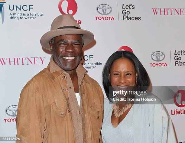 Glynn Turman and Jo-An Turman attend the world premiere of Lifetime's 'Whitney' at The Paley Center for Media on January 6, 2015 in Beverly Hills,...