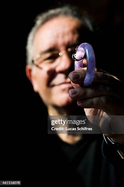 January 28: A Ganaelle jewelry craftsman works on a bracelet to make a jewel at his workstation at a Ganaelle Jewelry workshop on January 28, 2011 in...