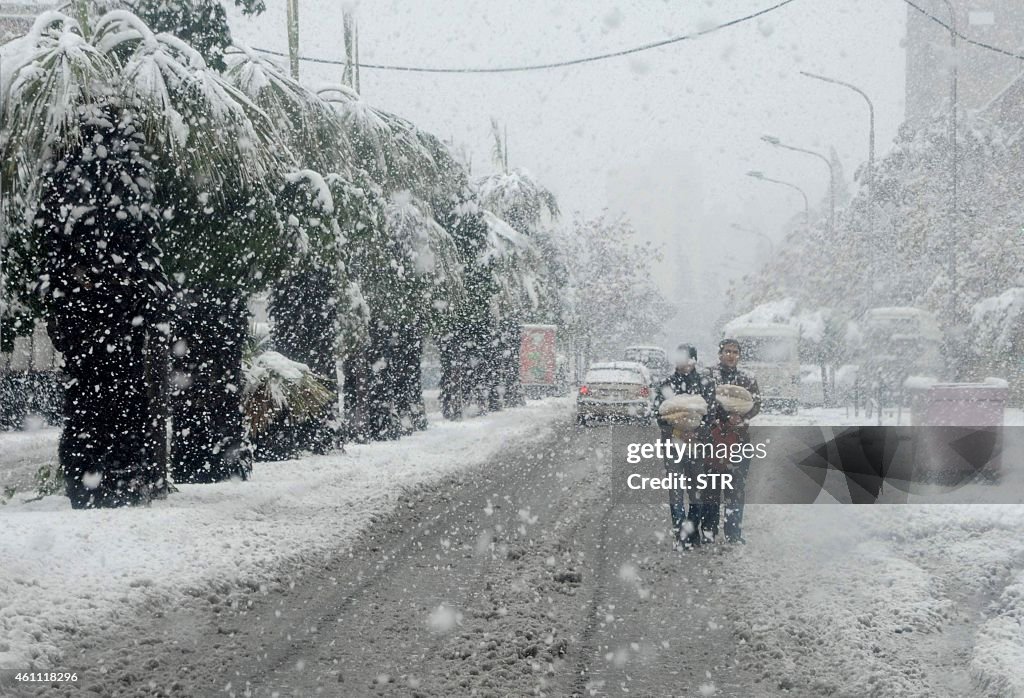 SYRIA-WEATHER-SNOW