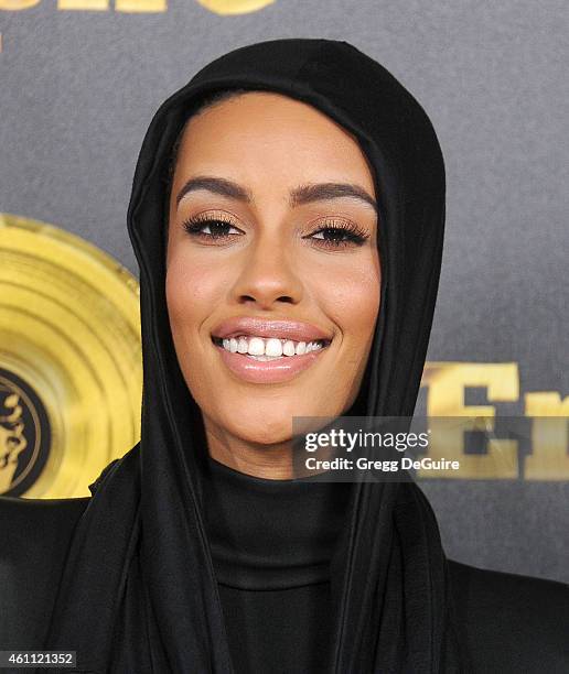 Model AzMarie Livingston arrives at the red carpet premiere of "Empire" at ArcLight Cinemas Cinerama Dome on January 6, 2015 in Hollywood, California.