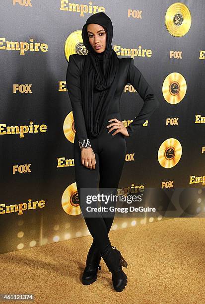 Model AzMarie Livingston arrives at the red carpet premiere of "Empire" at ArcLight Cinemas Cinerama Dome on January 6, 2015 in Hollywood, California.