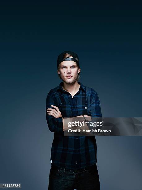 Music producer and Dj Avicii is photographed for ES magazine on January 21, 2014 in London, England.