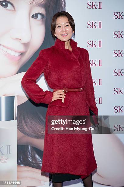 South Korean actress Kim Hee-Ae attends the launch event for SK-II Sking DNA Counselling and Secret Key Collection at Lotte Department store on...