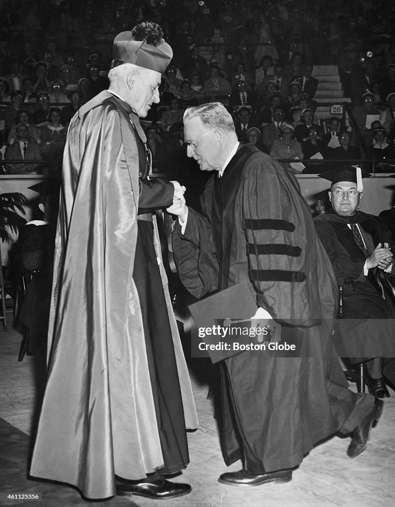 Archbishop Richard J. Cushing And Boston Mayor John G. Hynes