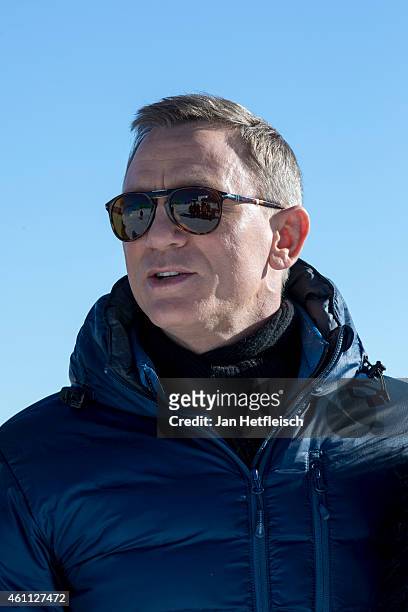The photo call for the 24th Bond film 'Spectre' at ski resort on January 7, 2015 in Soelden, Austria.