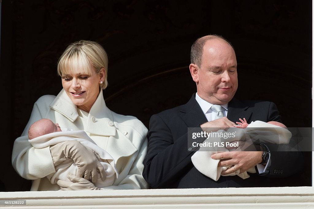 Official Presentation Of The Monaco Twins: Princess Gabriella of Monaco And Prince Jacques of Monaco At The Palace Balcony