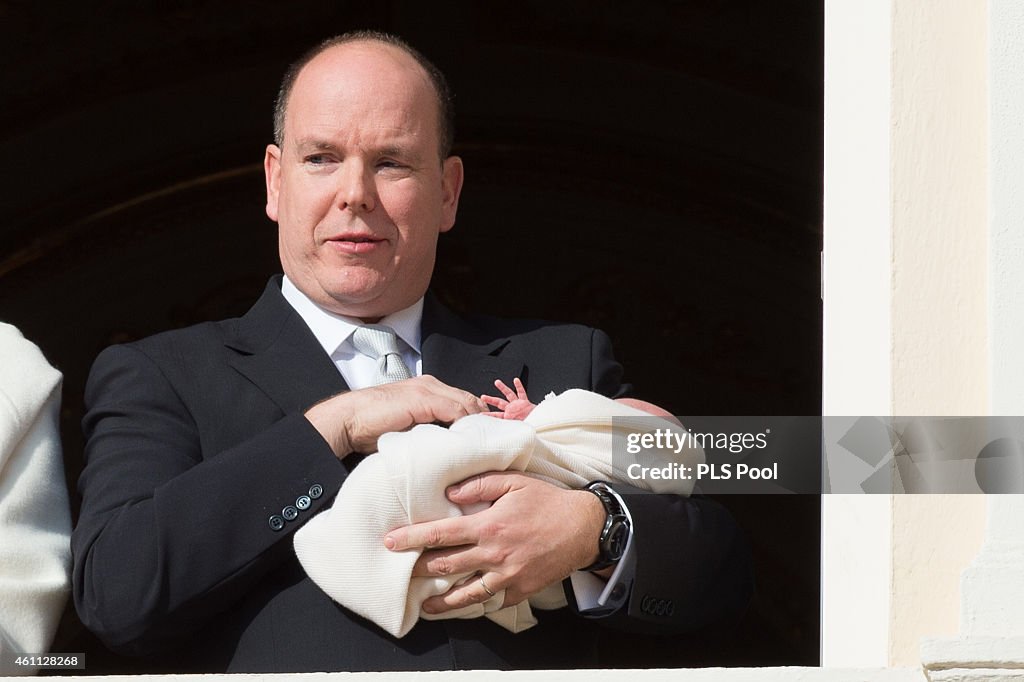 Official Presentation Of The Monaco Twins: Princess Gabriella of Monaco And Prince Jacques of Monaco At The Palace Balcony