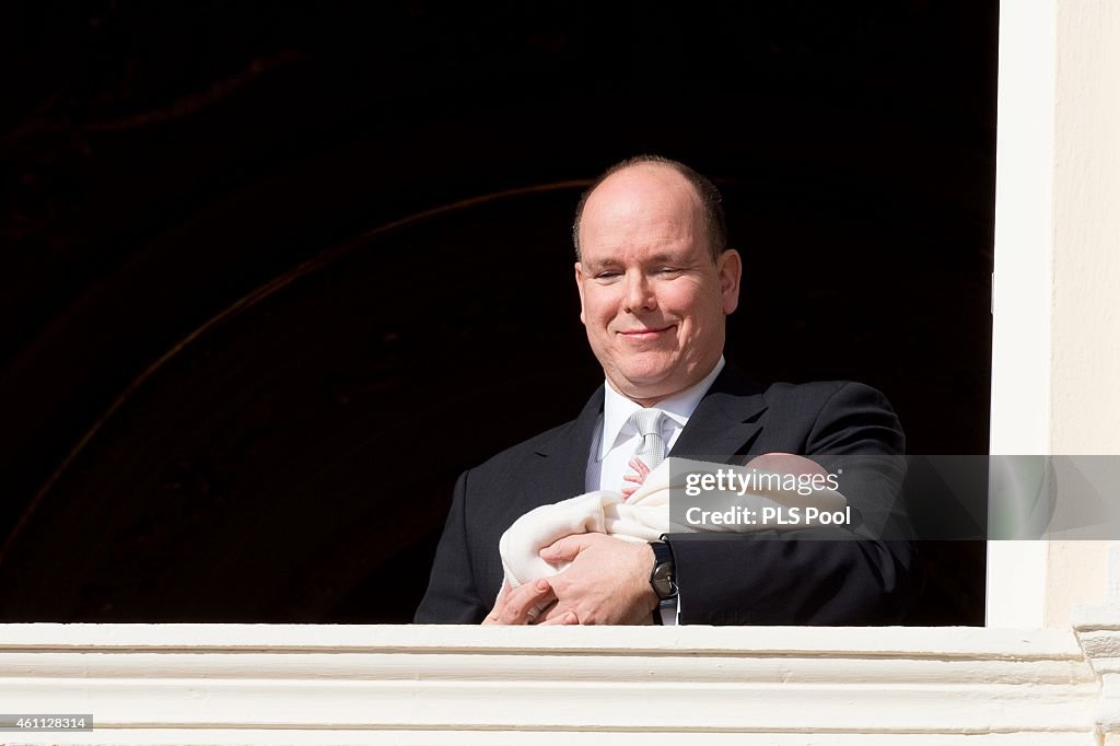 Official Presentation Of The Monaco Twins: Princess Gabriella of Monaco And Prince Jacques of Monaco At The Palace Balcony