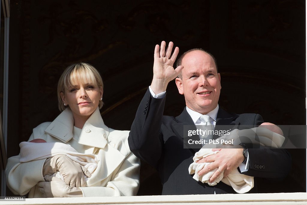 Official Presentation Of The Monaco Twins: Princess Gabriella of Monaco And Prince Jacques of Monaco At The Palace Balcony